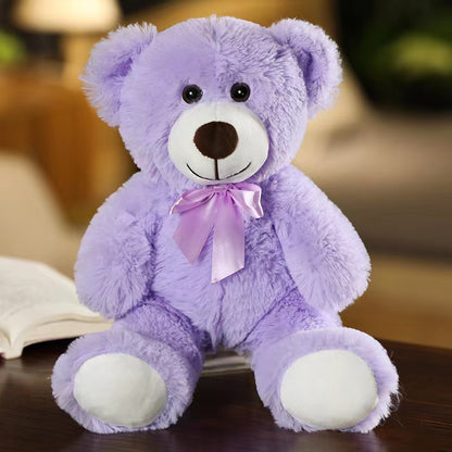 ours en peluche handmade violet