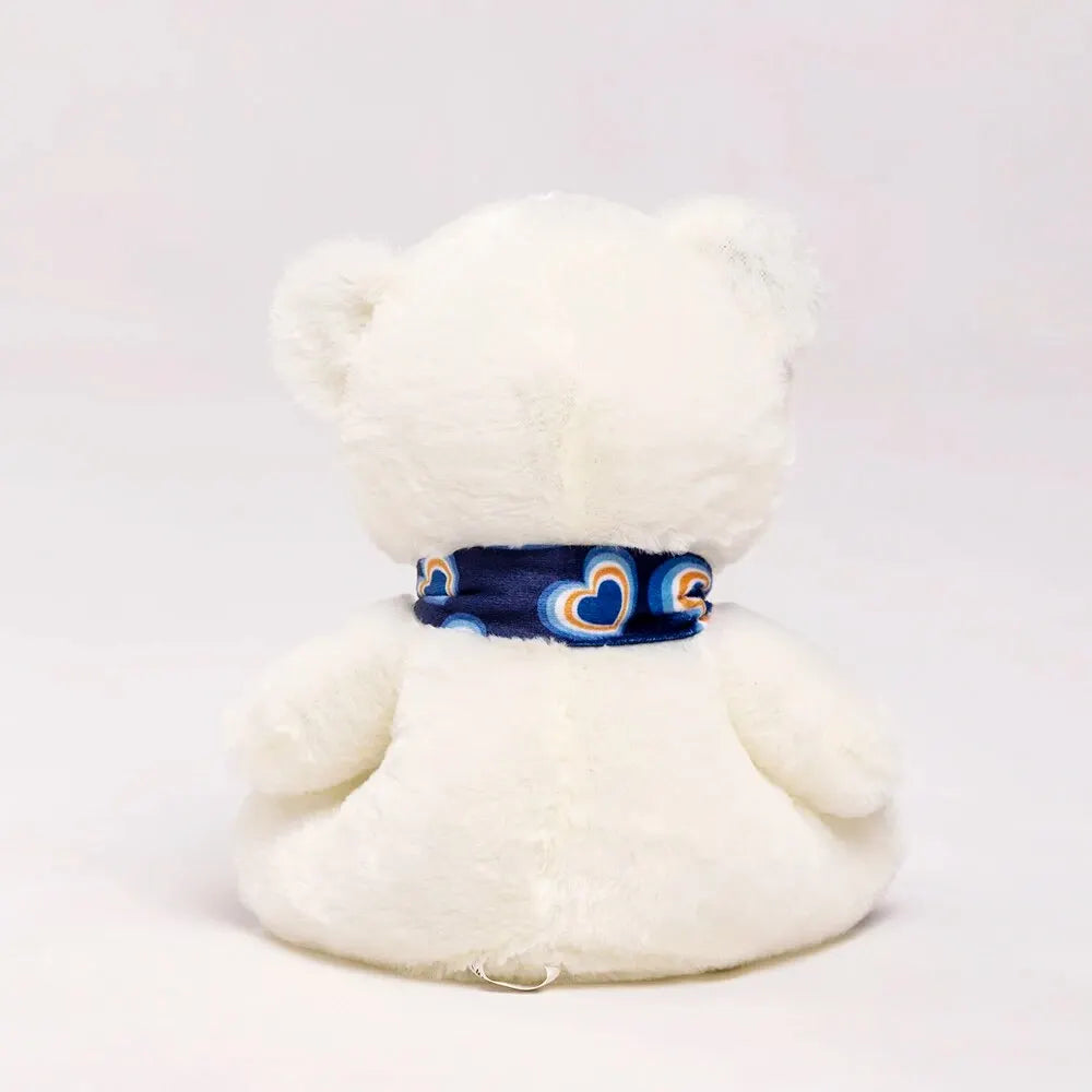 ours peluche bleu luckymueplush de dos