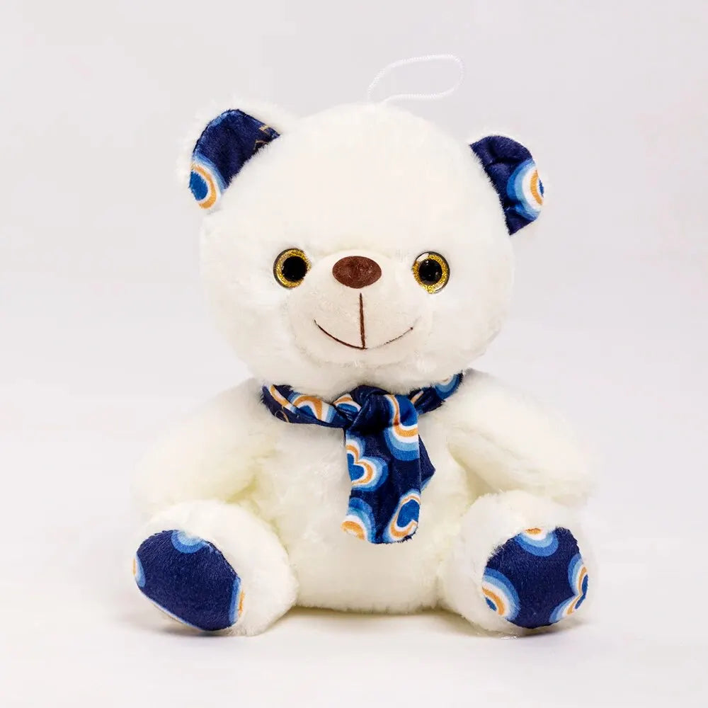 ours peluche bleu luckymueplush en face