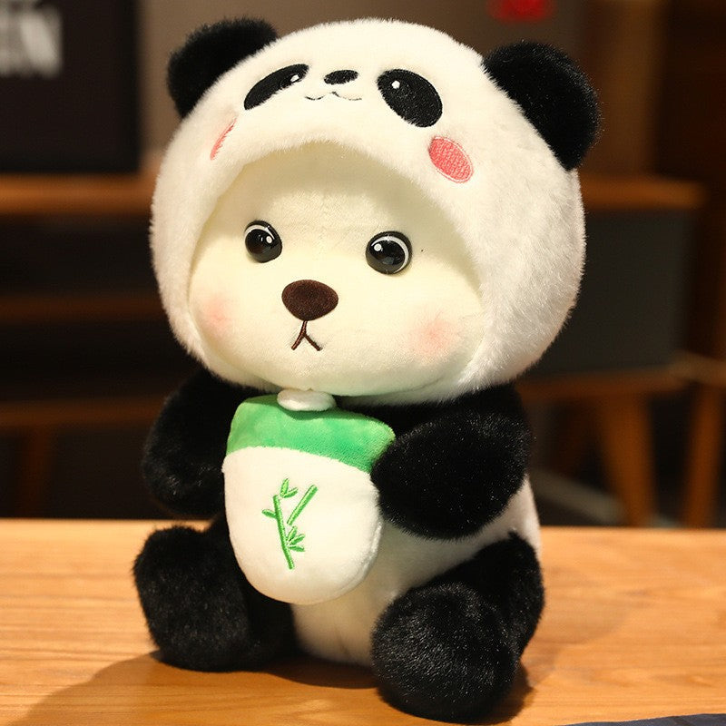 ours peluche transfromable chicours panda