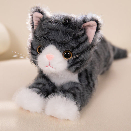 peluche chat realiste gris catdoll gris