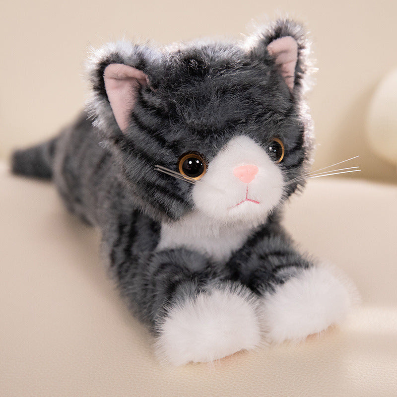 peluche chat realiste gris catdoll gris