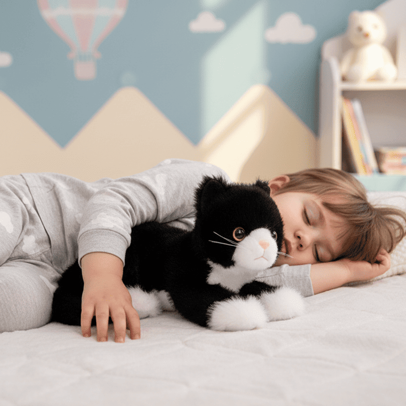 peluche chat - realiste noir | CatDoll - MUE - Mon Univers Enfant