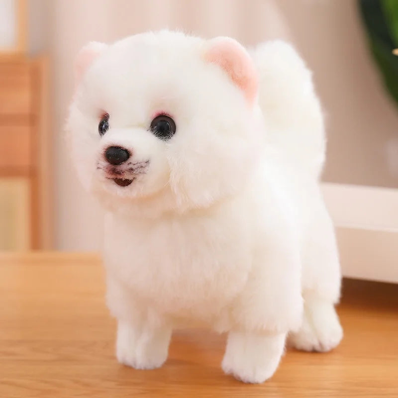peluche chien 23cm doudouapaisant blanc