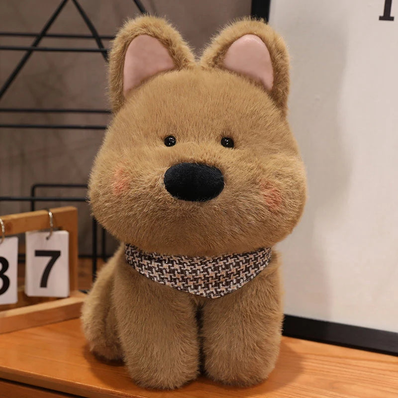 peluche chien doudouconfort brun 40 cm