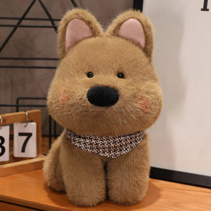 peluche chien doudouconfort brun 40 cm