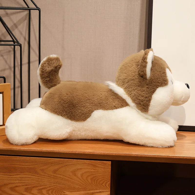 peluche chien douxcalin brun couché