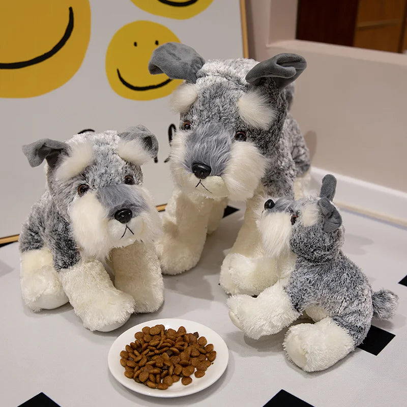 peluche chien mueschnauzer 20 30 40cm