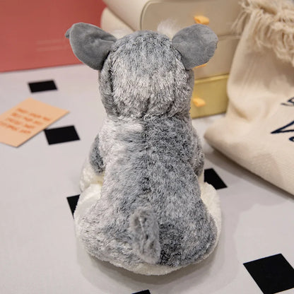 peluche chien mueschnauzer fourrure soyeuse