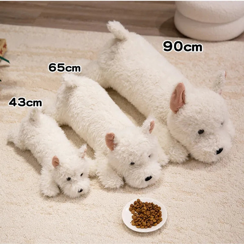 peluche chien réaliste muecalinou 43 65 90cm