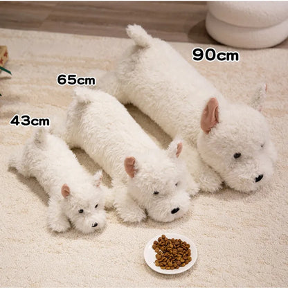 peluche chien réaliste muecalinou 43 65 90cm