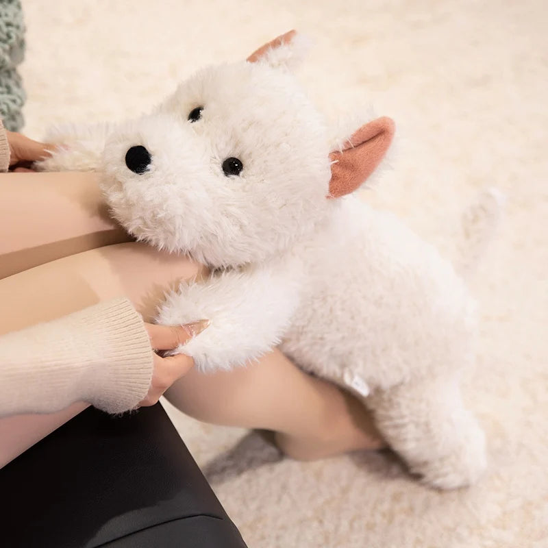 peluche chien réaliste muecalinou 65cm debout