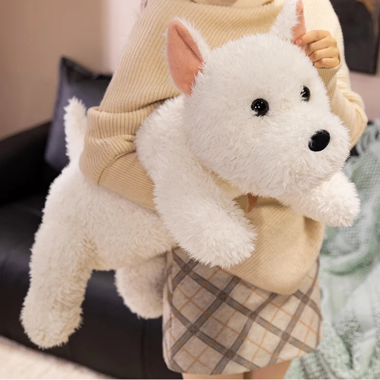 peluche chien réaliste muecalinou 65cm