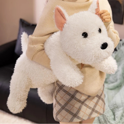 peluche chien réaliste muecalinou 65cm