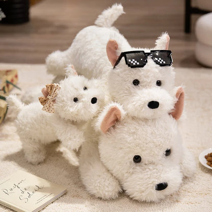 peluche chien réaliste muecalinou mignon
