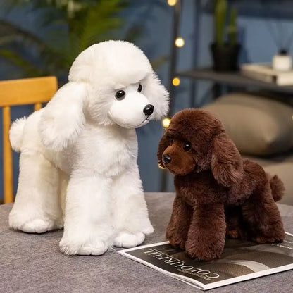 peluche chien realiste caniche longues pattes doudou enfant tout doux dogdoll