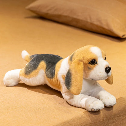 peluche chien realiste doree caramel doudou chien pour enfant puppydoll