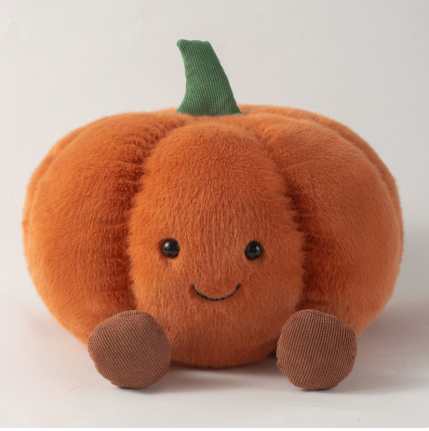 peluche citrouille halloween souriante