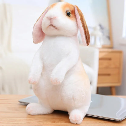 peluche lapin réaliste brun RabbitPlush debout