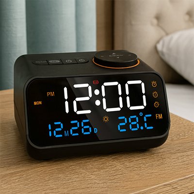 radio réveil muealarme affiche net