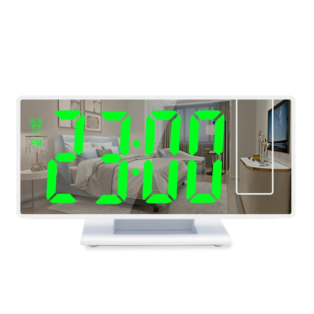 radio reveil projecteur zennuit blanc vert