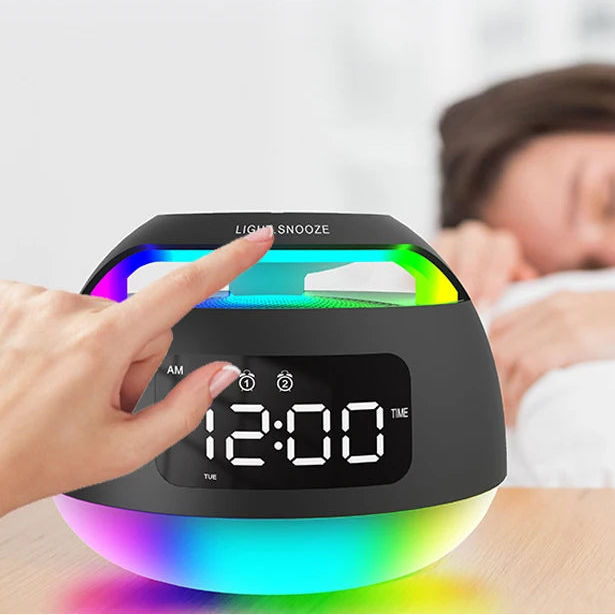 radio reveil - haut parleur bluetooth focntion pause 5 minutes