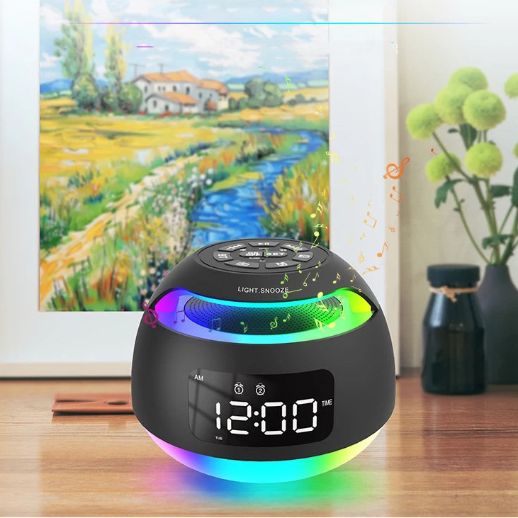 radio reveil - haut parleur bluetooth lumiere changeante