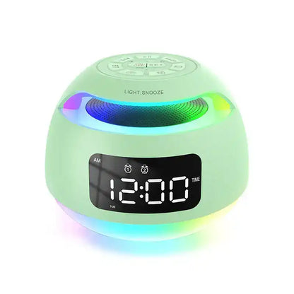 radio reveil bluetooth alarmlight vert
