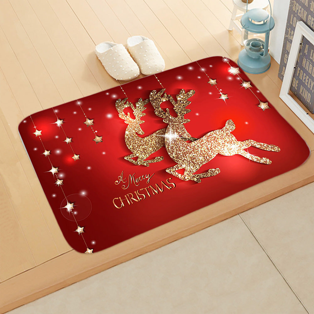 rennes du père noël sur tapis enfant joyeux noel