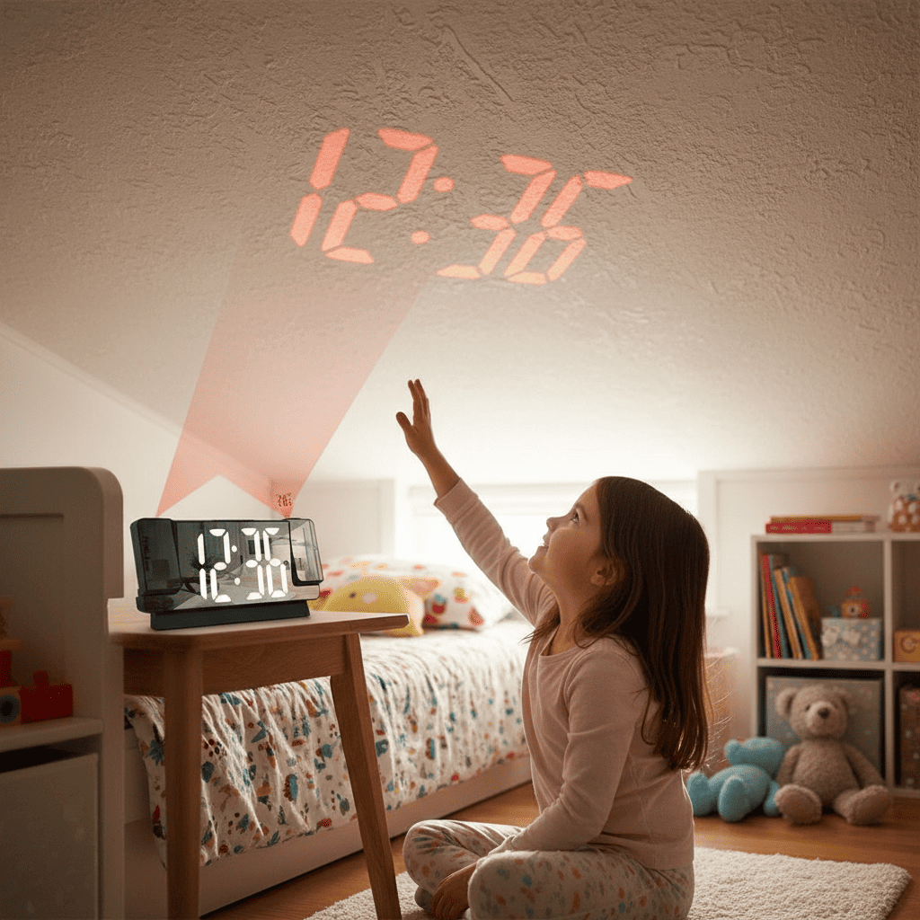 reveil a projection double douxreveil heure au plafond