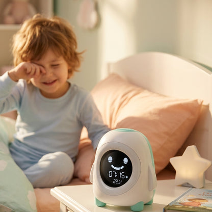 reveil educatif enfant pingouin avec lumière | TimiClock