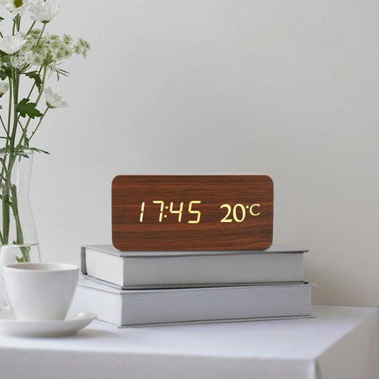 réveil numérique precislight en bois