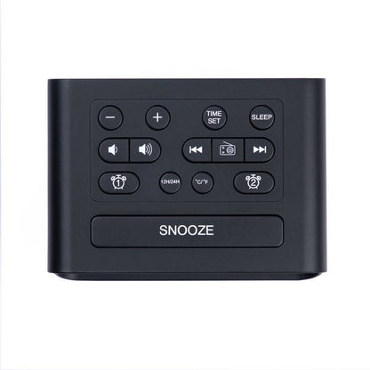 reveil radio contrôle led enfant alarme double et affichage lumineux muealarm controles