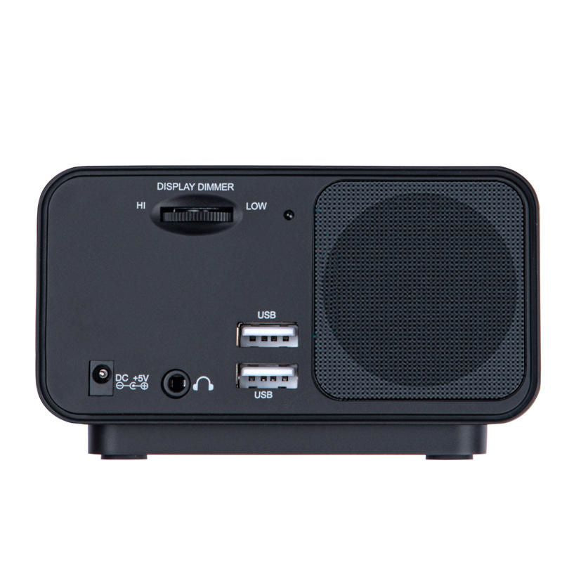 reveil radio contrôle led enfant alarme double et affichage lumineux muealarm meilleur son