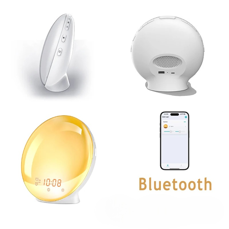 reveil simulateur d'aube radio reveil douxmatin avec bluetooth