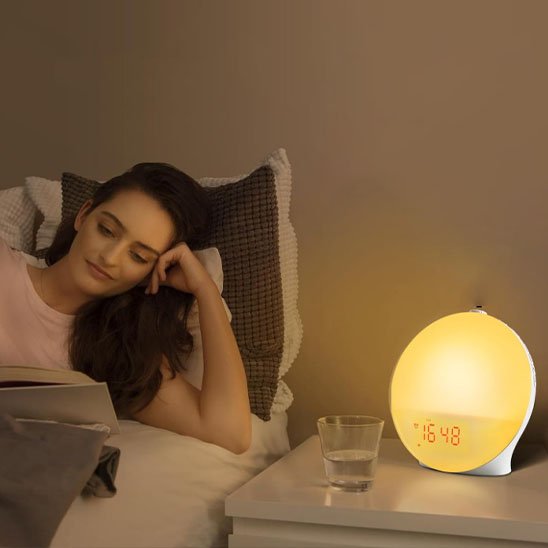 reveil simulateur d'aube douxmatin veilleuse