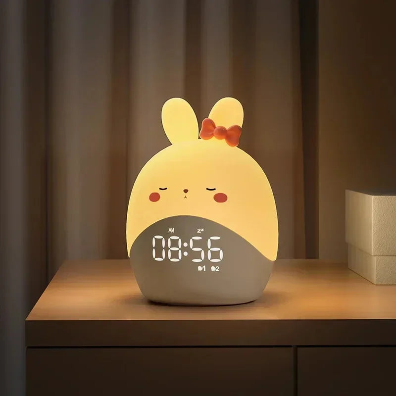 reveil veilleuse aniclock lapin 