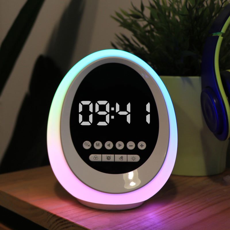 reveil veilleuse bluetooth blanc avec enceinte timebox