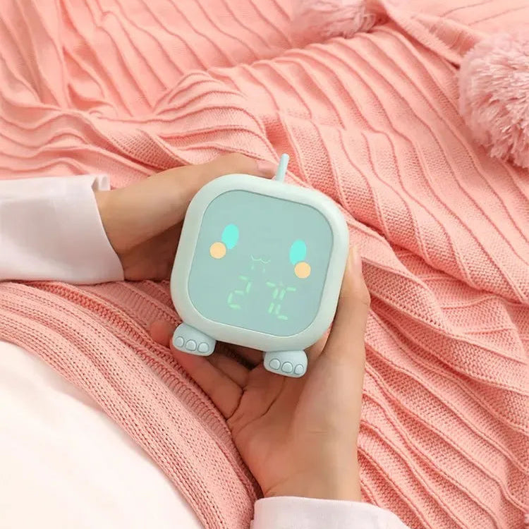 reveil veilleuse enfant dragon funnydagon bleu affiche temperature