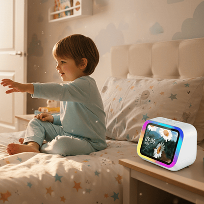 reveil wiseclock dans chambre enfant