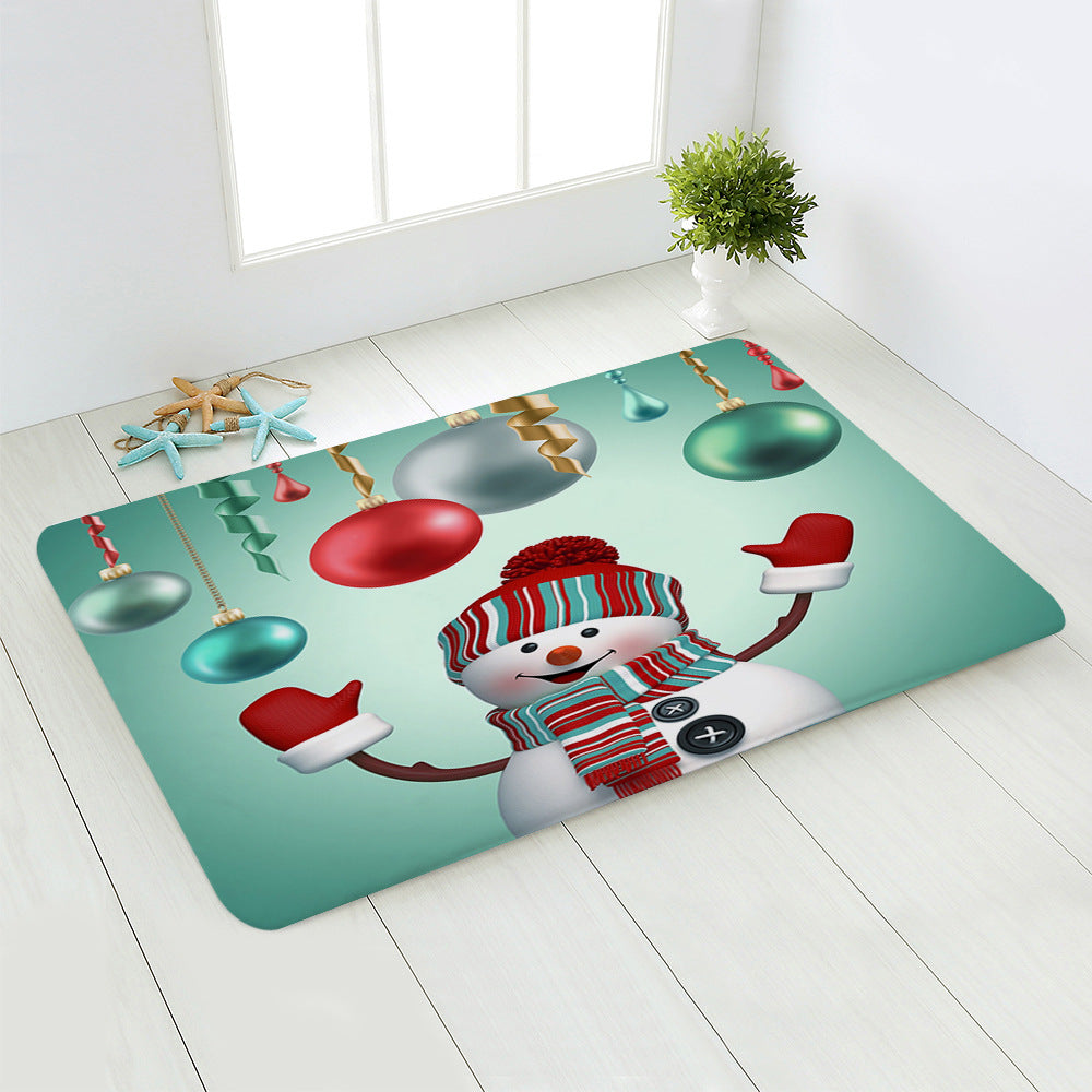 tapis chambre enfant bonhomme de neige joyeux