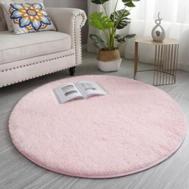 tapis chambre fille SergeRond vieux rose