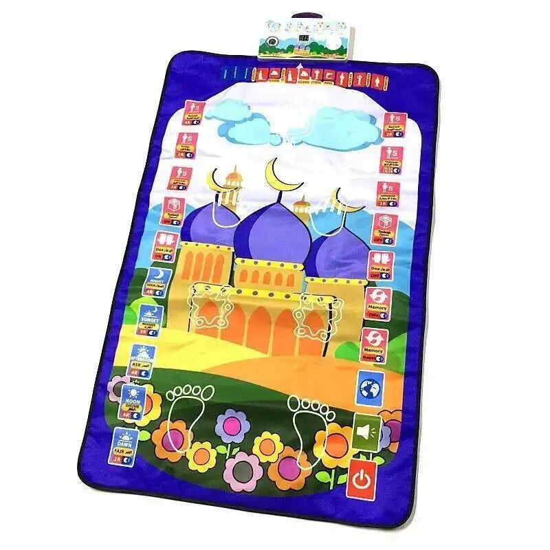 tapis de jeu enfant bleu rond