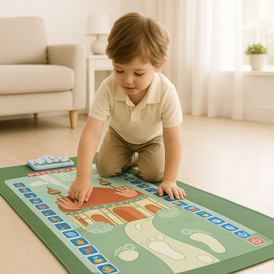 tapis de jeu enfant vert