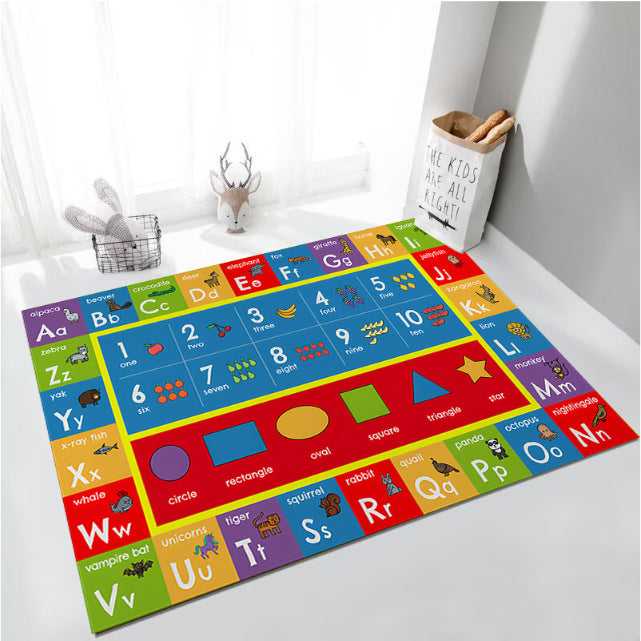 tapis de jeu voiture enfant circuit cartoon playmat apprentissage alphanumérique