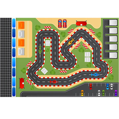 tapis de jeu voiture enfant circuit cartoon playmat mini circuit karting