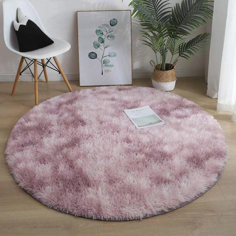 tapis de sol enfant rond RondCarpet bordeau marbré 