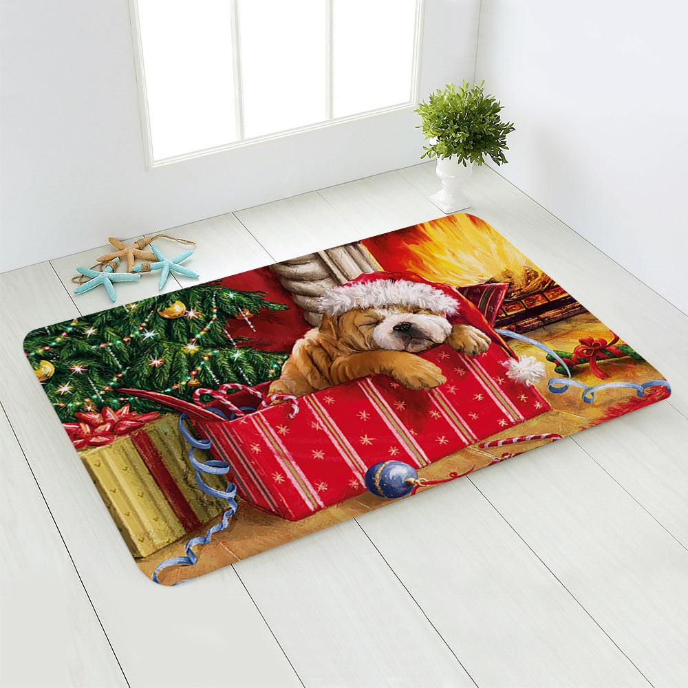 tapis enfant avec toutou cadeau de père noël