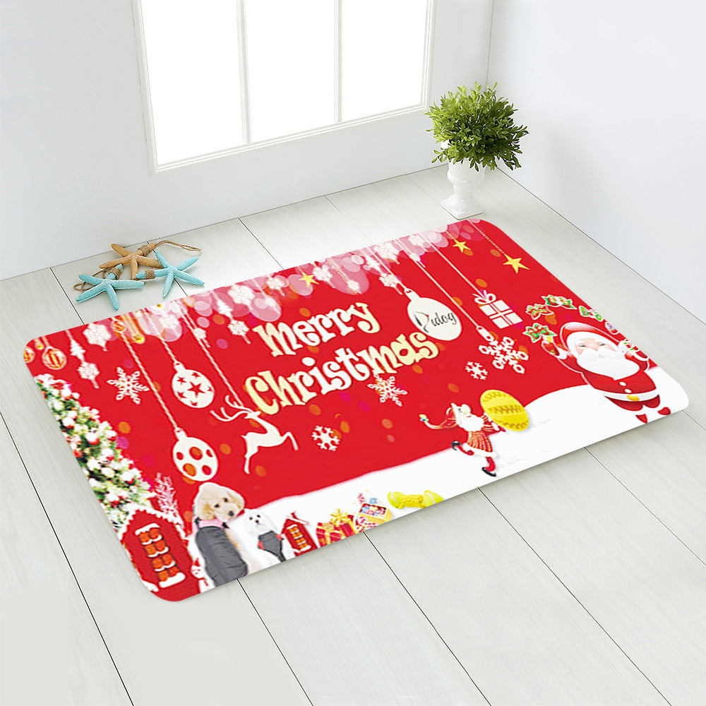 tapis enfant joyeux noel avec guirlandes