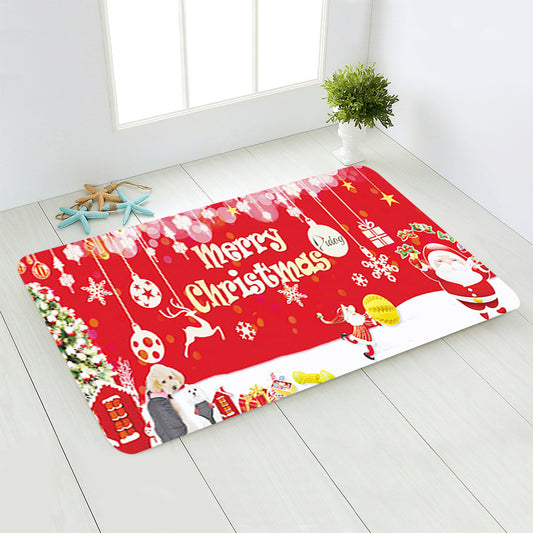 tapis enfant joyeux noel avec guirlandes